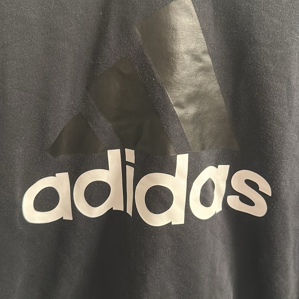 adidas Women Sweatshirt Running Essentials Black Training Gym S97079 Sz XL - Picture 2 of 4